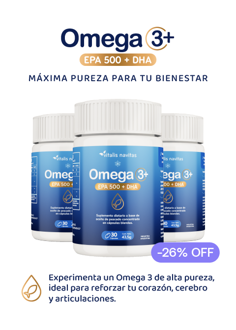 OMEGA 3 PLUS con EPA 500mg - DHA 200mg - Alta Pureza