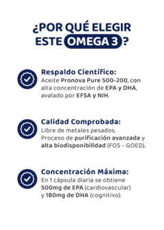 OMEGA 3 PLUS con EPA 500mg - DHA 200mg - Alta Pureza, foto 3 de 9