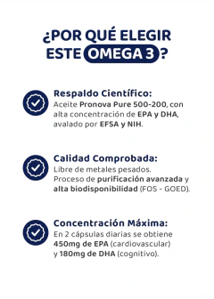 OMEGA 3 PLUS con EPA 500mg - DHA 200mg - Alta Pureza, imagen 2