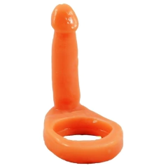 Caiman anillo con dildo tamaño chico para doble estimulación (anal y vaginal/ 00-102-21 - Hot finger small