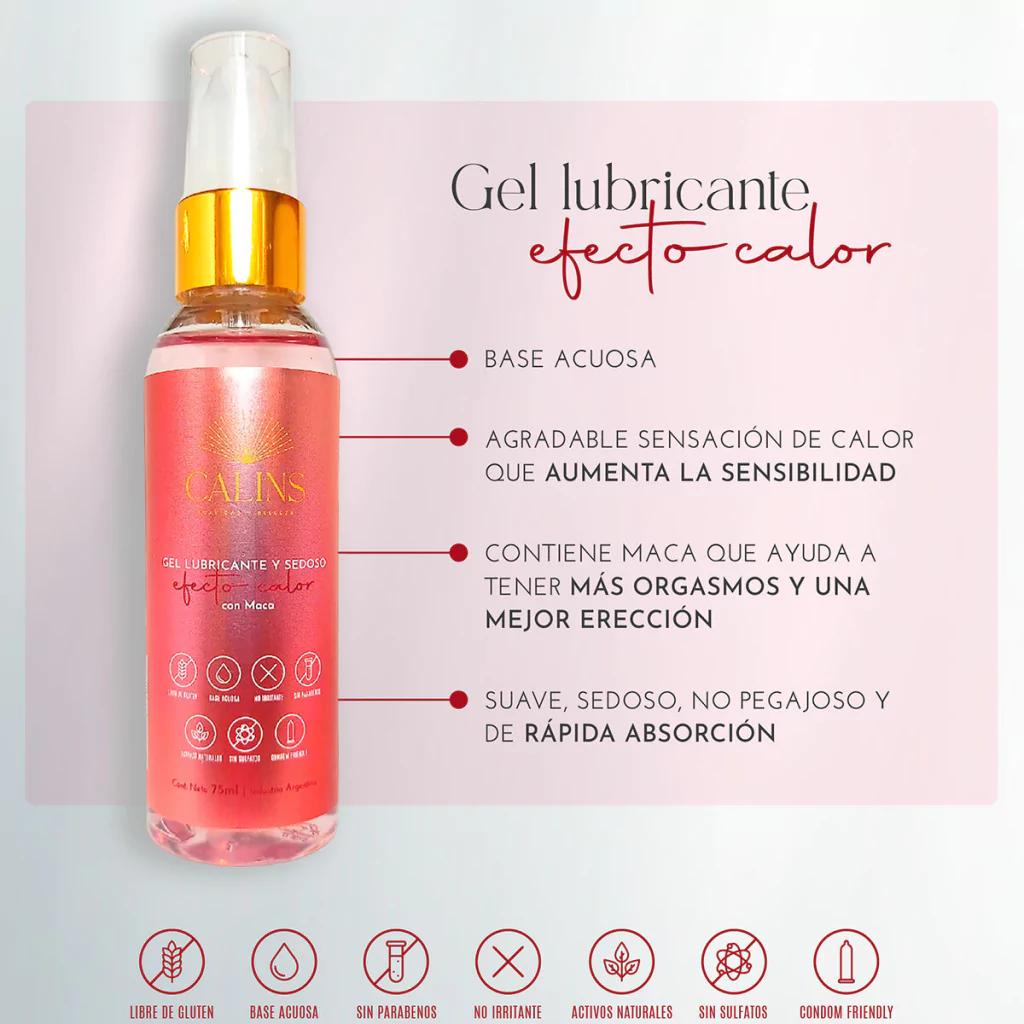 Calins gel lubricante estimulante efecto calor con maca 001-2020-00