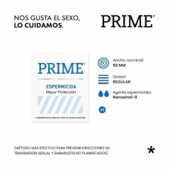Prime preservativo con espermicida X 3 076, foto 1 de 3
