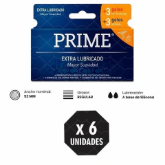 Prime preservativo extra lubricado x 6 - EXTRALX6, foto 1 de 3
