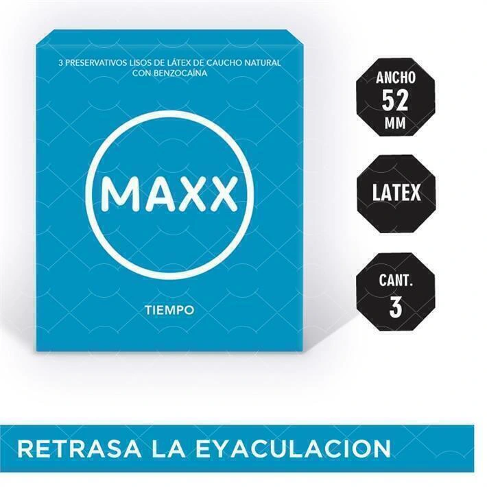 Maxx preservativo tiempo con anestesia X 3