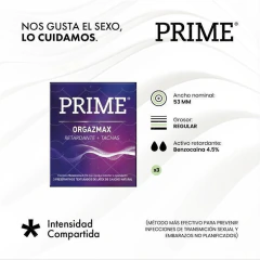 Prime preservativo orgazmax X 3
