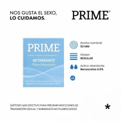 Prime preservativo con efecto retardante X 3 112, foto 1 de 3