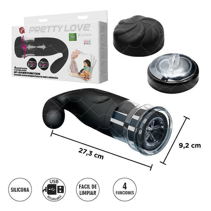 Pretty masturbador con rotación recargable - Ss-pl-00900t45