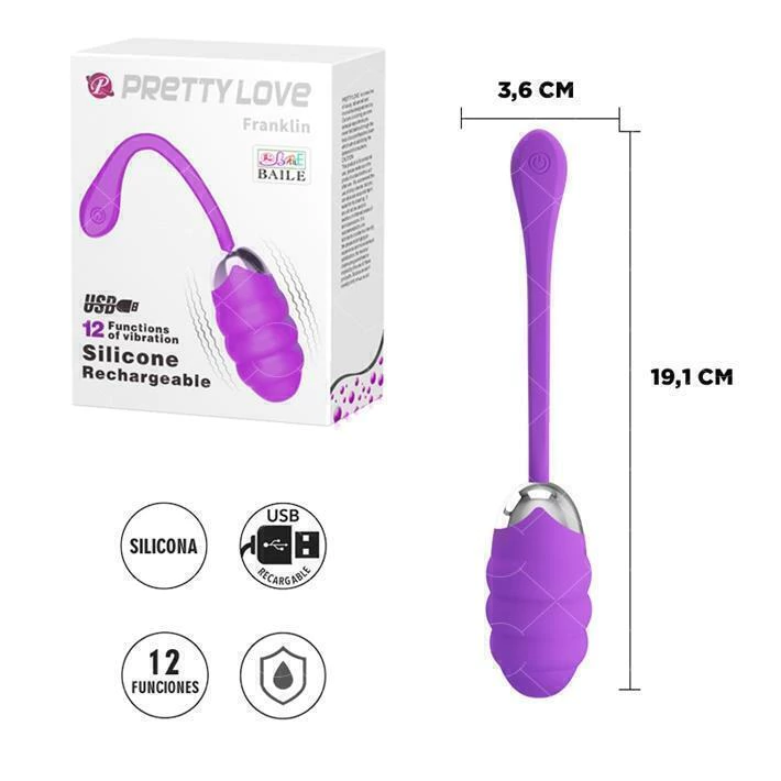 Pretty huevito vibrador recargable franklin - BI-014656-1