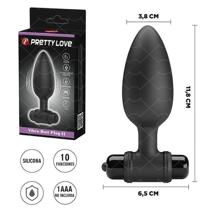 PRETY PLUG CON VIBRACIÓN 11,8 x 3,8 cm - BI-040107