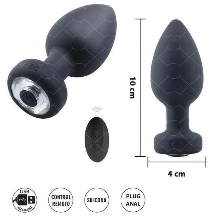 Sexa plug con vibración recargable con control - Ss-sf-13014m