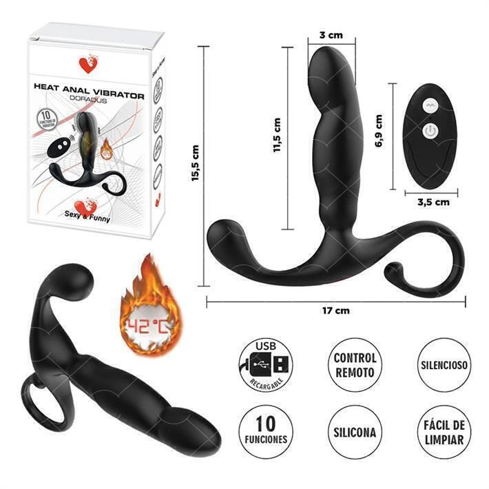 Sexa estimulador prostático con vibro y calor - Ss-sf-13093