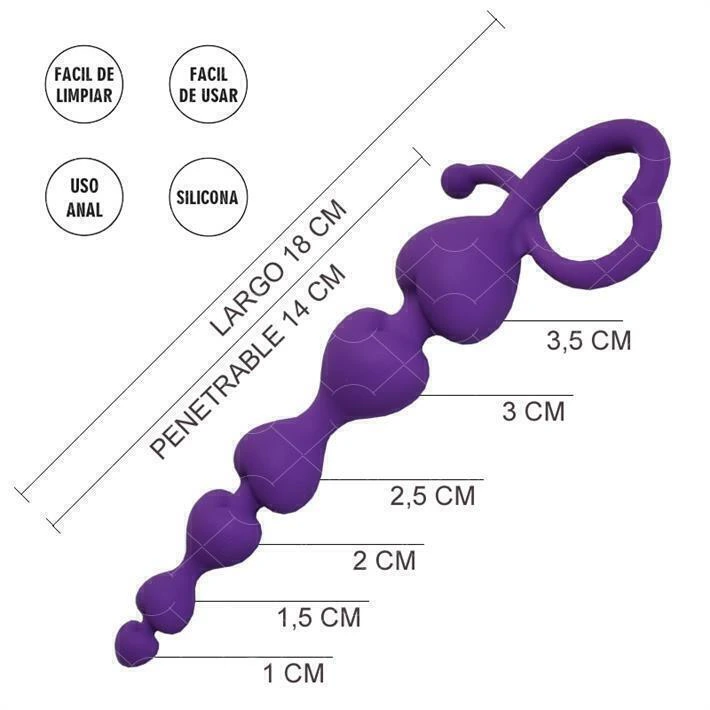 Sexa juguete anal multibolas de 18 cm – Ss-sf-70071