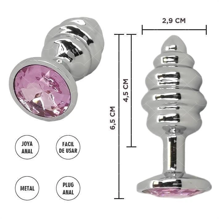 SEXA PLUG ESCALONADO 6,5 x 2,9 cm ROSADO - Ss-sf-70814