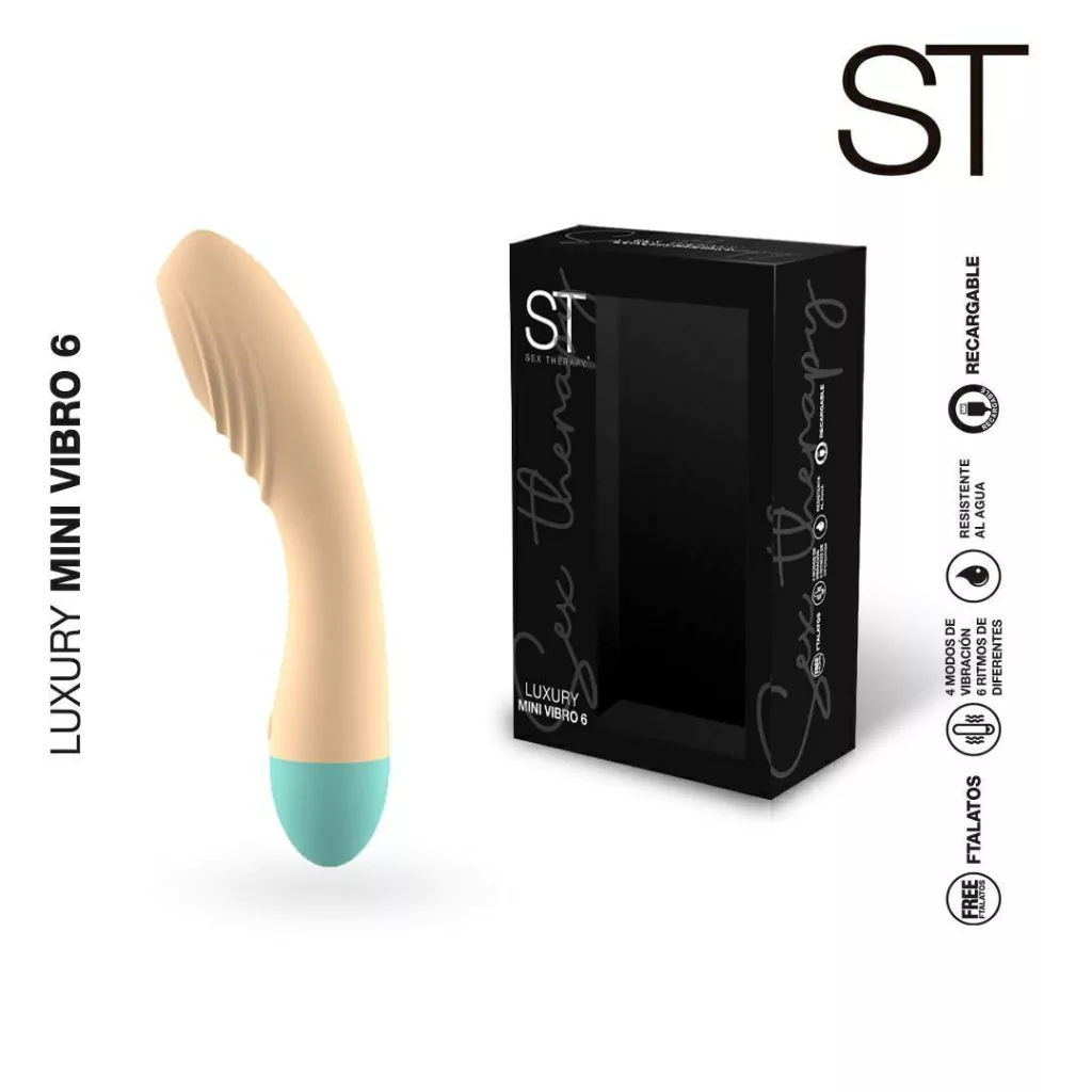 But estimulador simple con pulsaciones recargable - Luxury mini vibro 6 - 19023