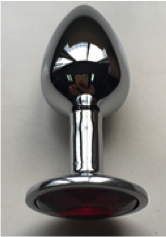 Sexa plug de acero chico gema negra - Ss-sf-70089