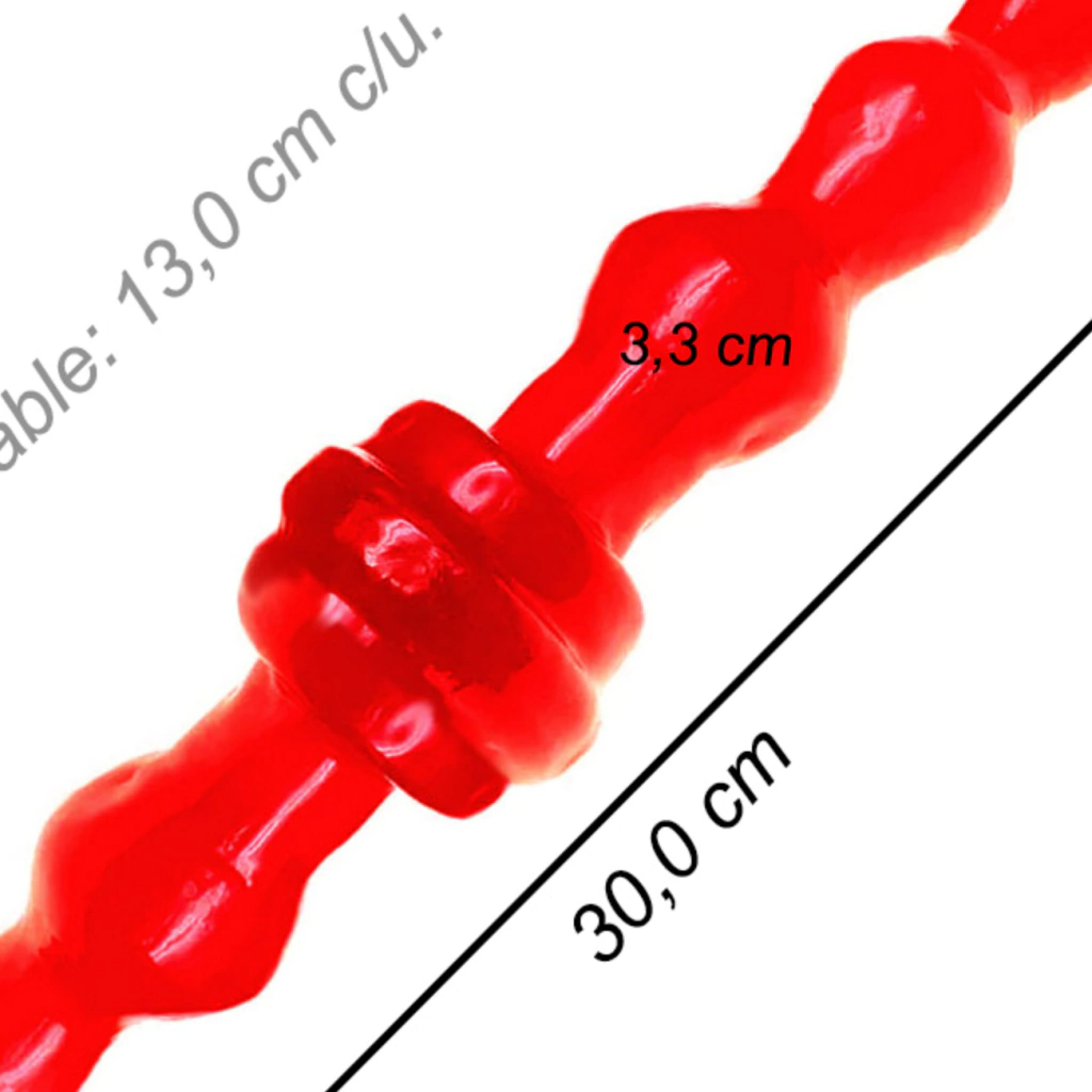 SEXS DILDO DOBLE 30 cm ROJO - 100-101501
