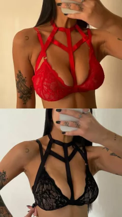 Dul arnés top ancho negro - 006, foto 2 de 2