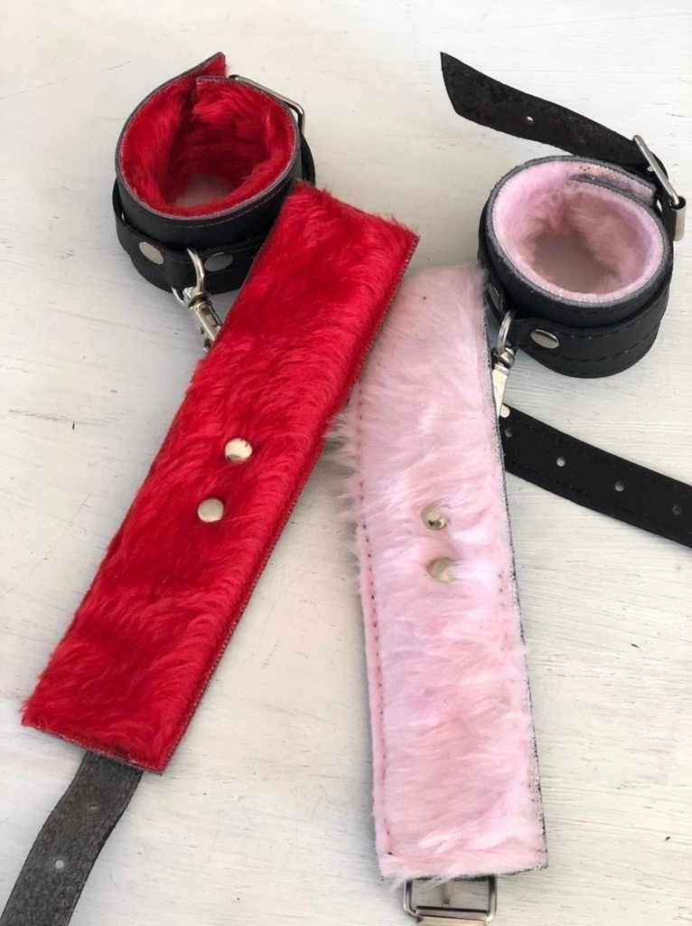 Kubiak esposas chicas de peluche rosado y cadena - KS35150