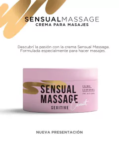 Sexitive crema sensual massage coconut - SM04, foto 2 de 3
