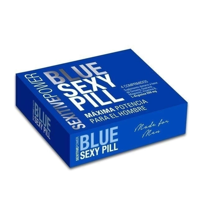 Sexitive potenciador natural para varones blue sexy pill X 4 bsp