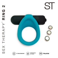 But ring 2 - Anillo con vibro celeste SI090, foto 2 de 2