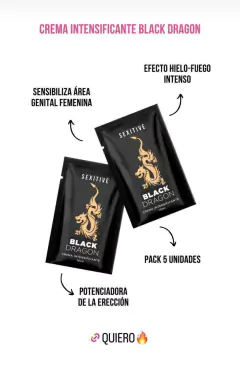 Sexitive crema vigorizante e intensificante de placer para hombre y/o mujer black dragon-sobre PBD01, foto 4 de 5