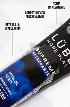Sexitive gel lubricante lube supreme retardante efecto frio 130ml - LUB03