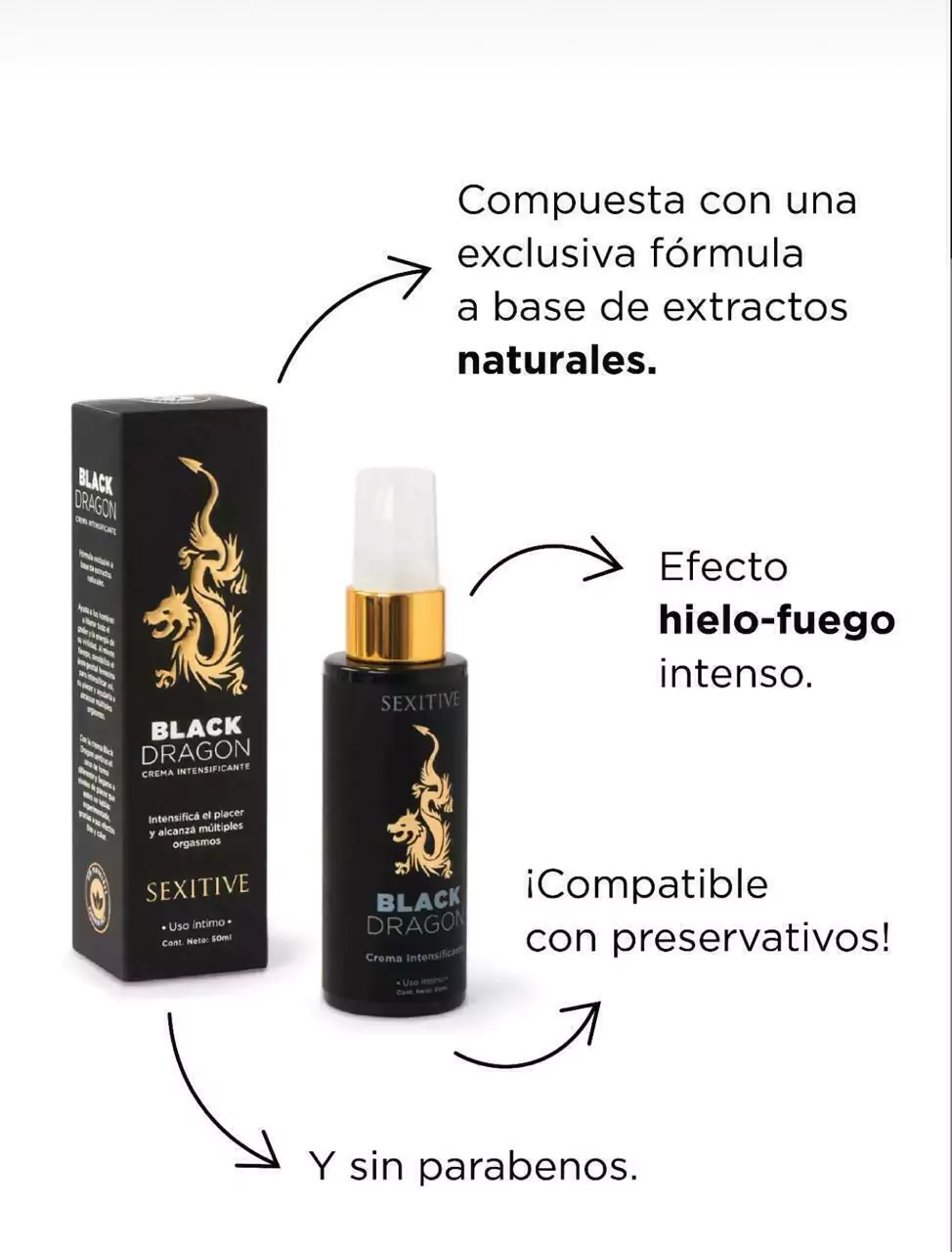 Sexitive crema vigorizante e intensificante de placer para hombre y/o mujer black dragon 50ml - DRN01