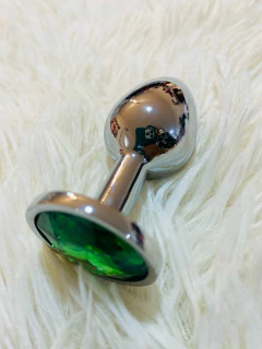 Sexs plug de acero medium piedra verde - 012, foto 3 de 3