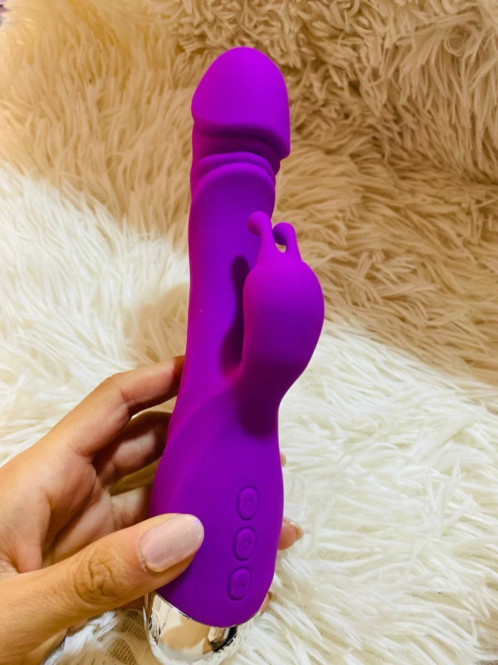 Sexs doble estimulador recargable lila - A56