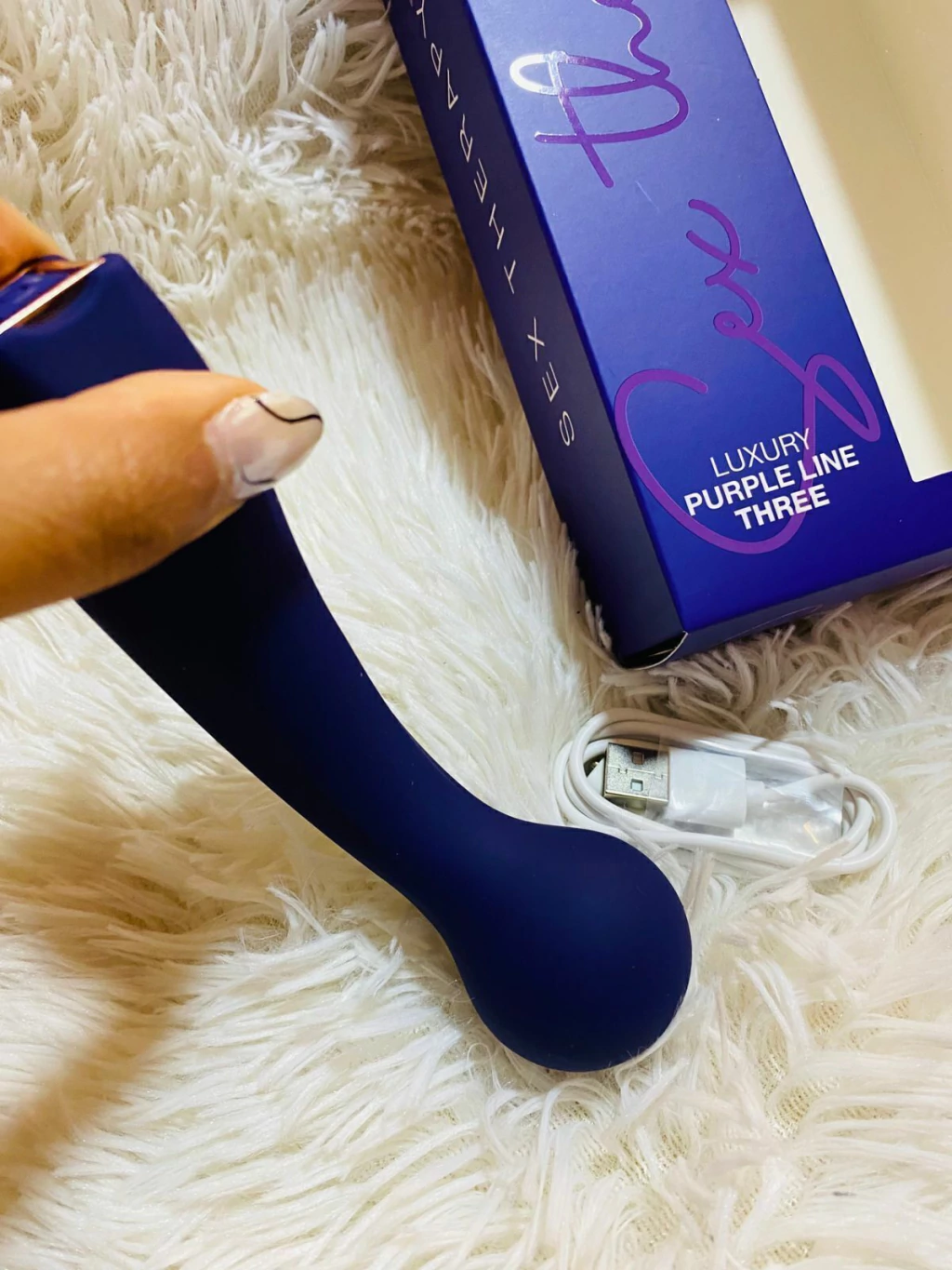 But masajeador luxury purple line three recargable - St-vb-0553
