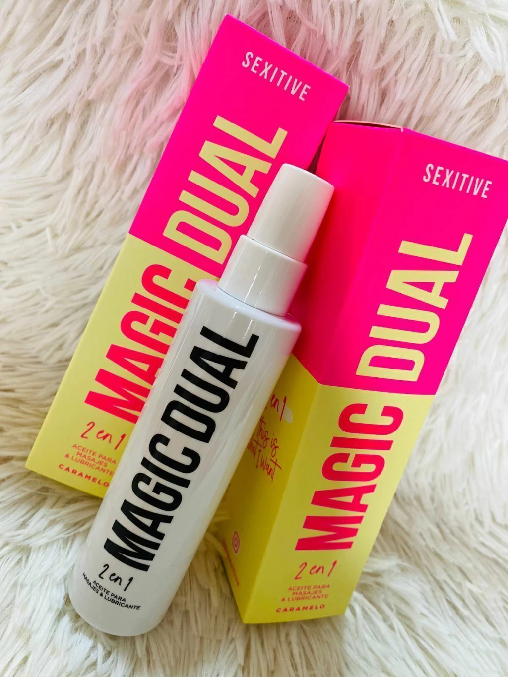 Sexitive aceite y lubricante magic dual 2 en 1 - Caramelo - D02/02