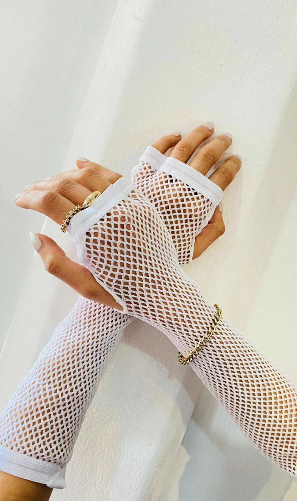 Pasionel guantes de red blanco - 2002B
