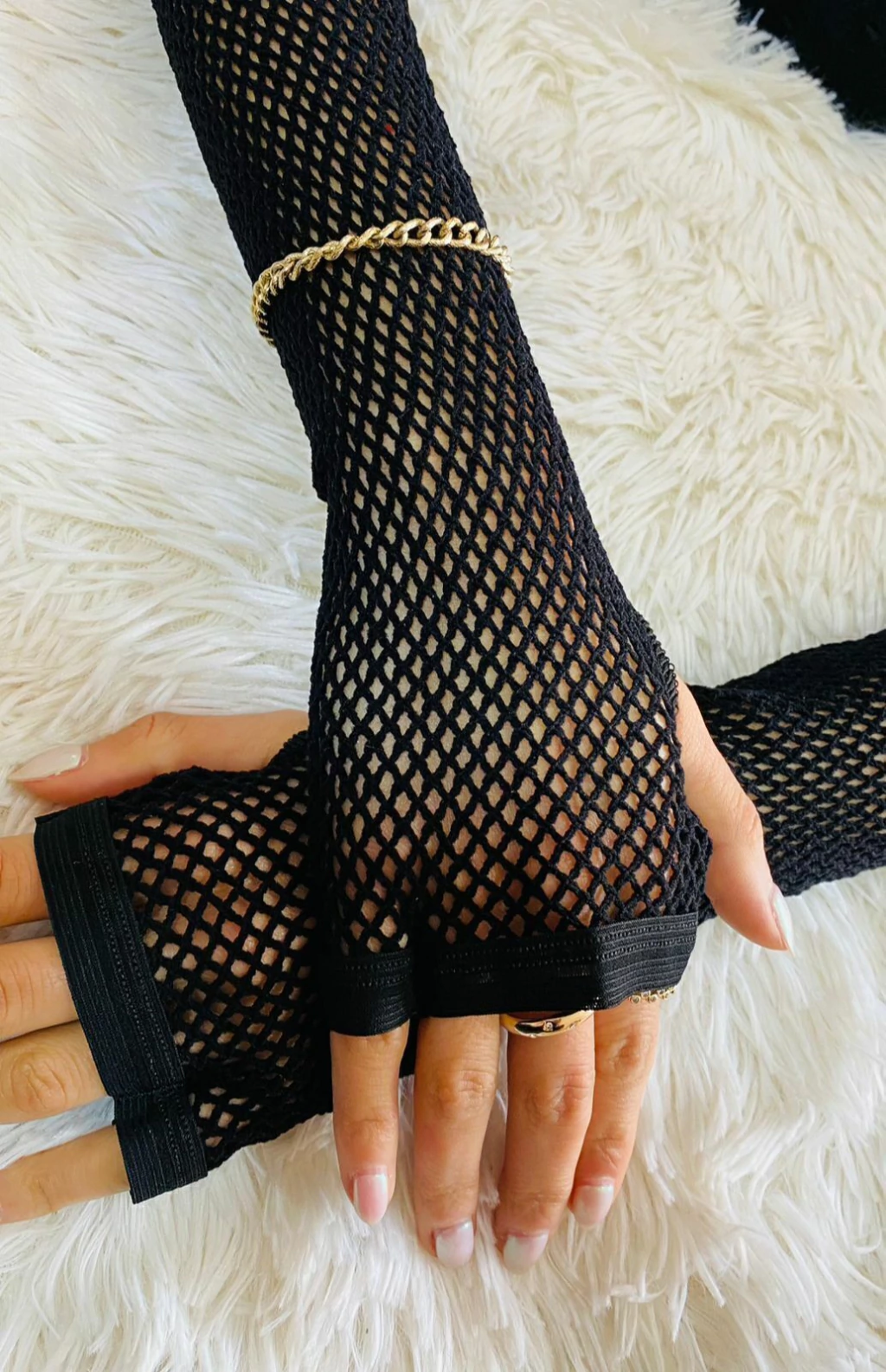 Pasionel guantes de red negro - 2002N