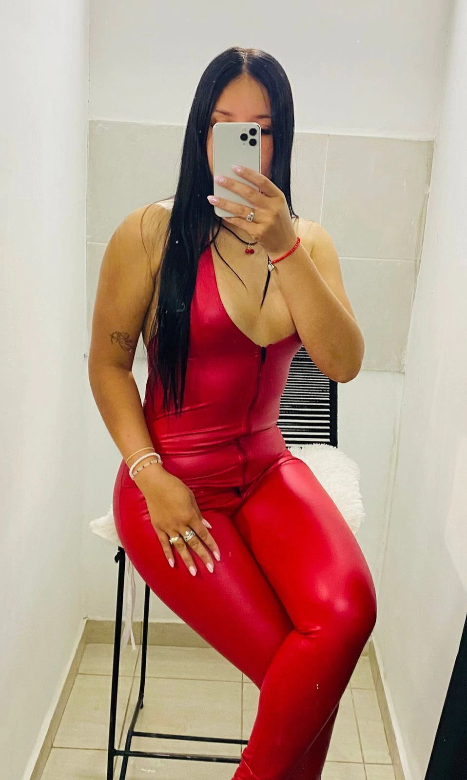 Kubiak catsuit de vinilo rojo - FR 701