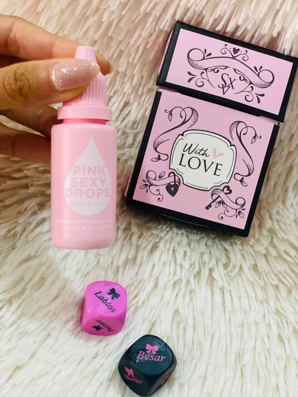 SEXITIVE Love Kit Pink Sexy Drops! + Dados Clasicos - Lkpsd