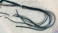 Kubiak latigo negro de cuero con fleco 40cm KS20160, foto 3 de 3