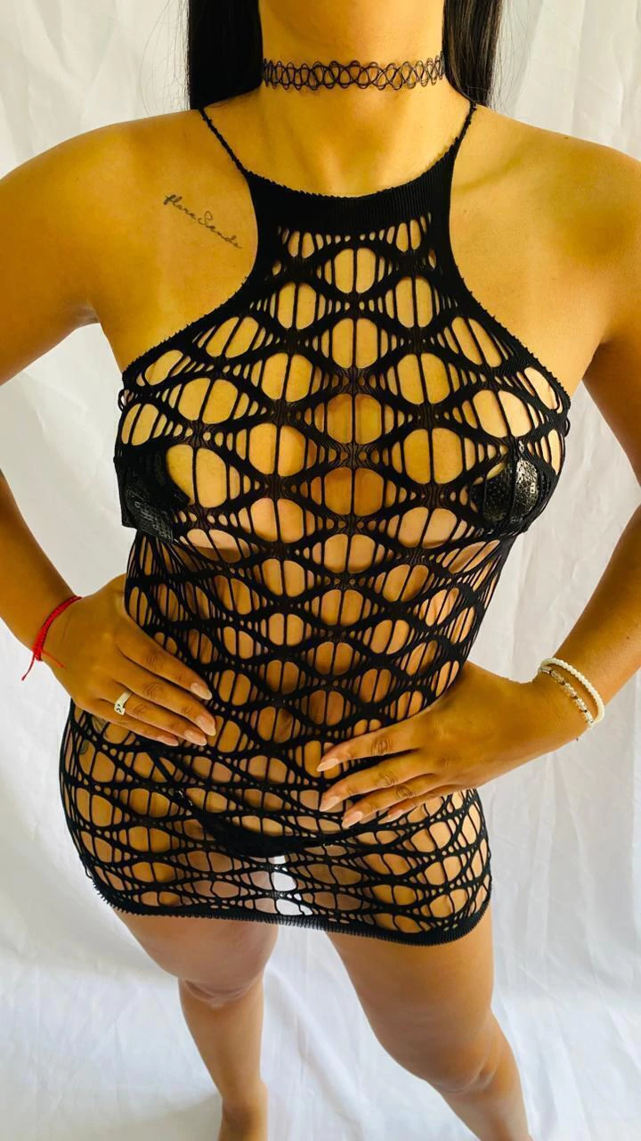 Sweet vestido elastizado negro - 083