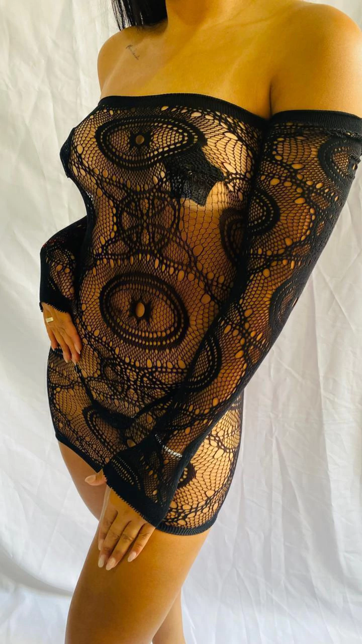Sweet vestido con mangas negro - 081