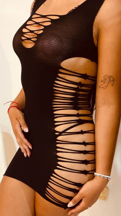 Sweet vestido elastizado negro - 071, foto 2 de 9