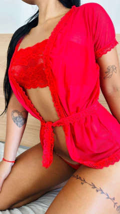 Roma bata corta de micro tul rojo - 921R, foto 2 de 3