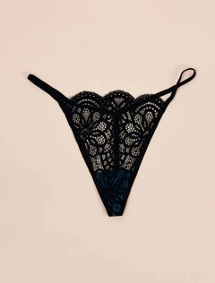 Sweet tanga de encaje hilo negra - 119