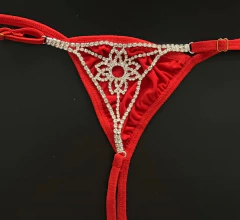 Sweet tanga de strass plateada - 129, foto 2 de 3