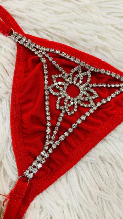 Sweet tanga de strass plateada - 129, foto 3 de 3