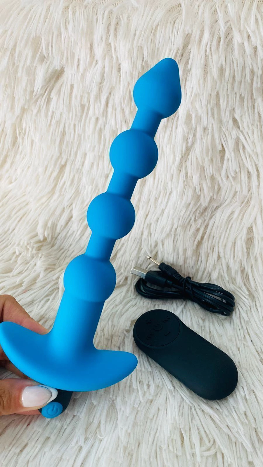 But varilla anal irregular vibrador con control remoto 20 x 3 cm - Hugo
