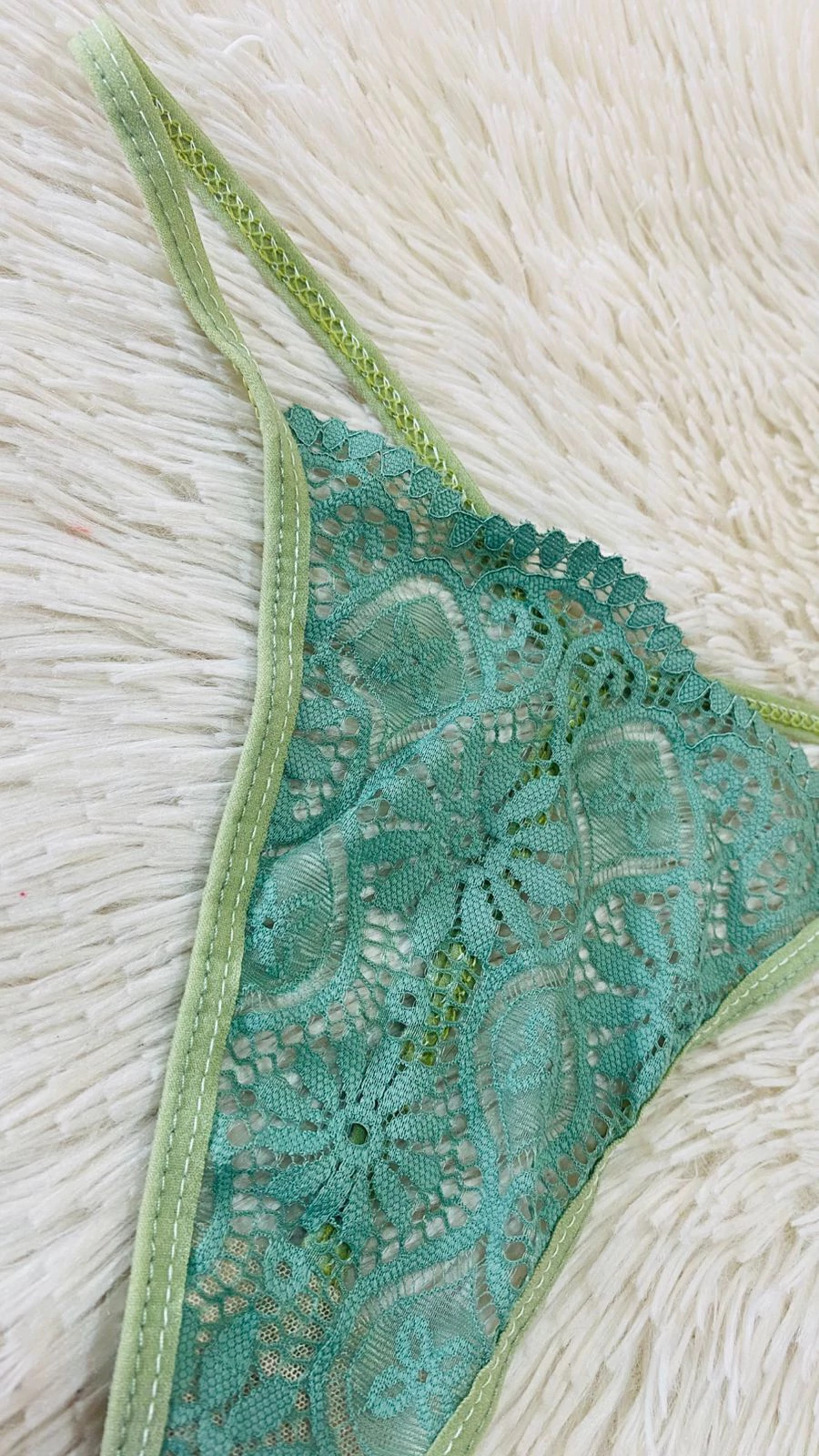 Sweet tanga de encaje hilo verde - 119