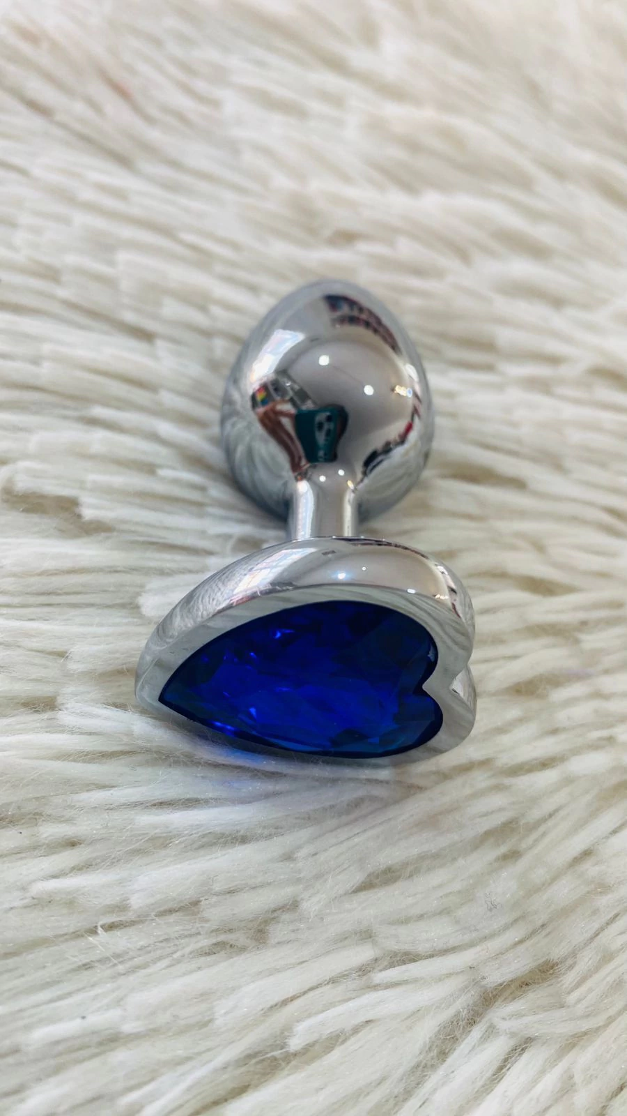 Sexa plug de metal chico corazon azul - Ss-sf-11054ssa