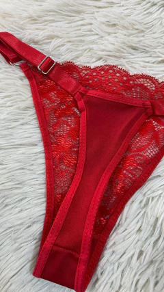 Sweet tanga encaje elastico ancho roja - 152, foto 2 de 2
