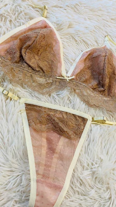 Sweet conjunto bralette con encaje beige - 3306, foto 4 de 5