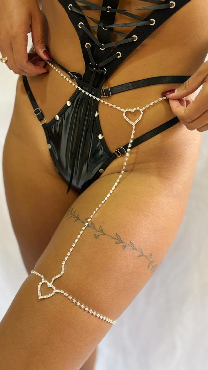 Sweet liguero de strass plata - 123